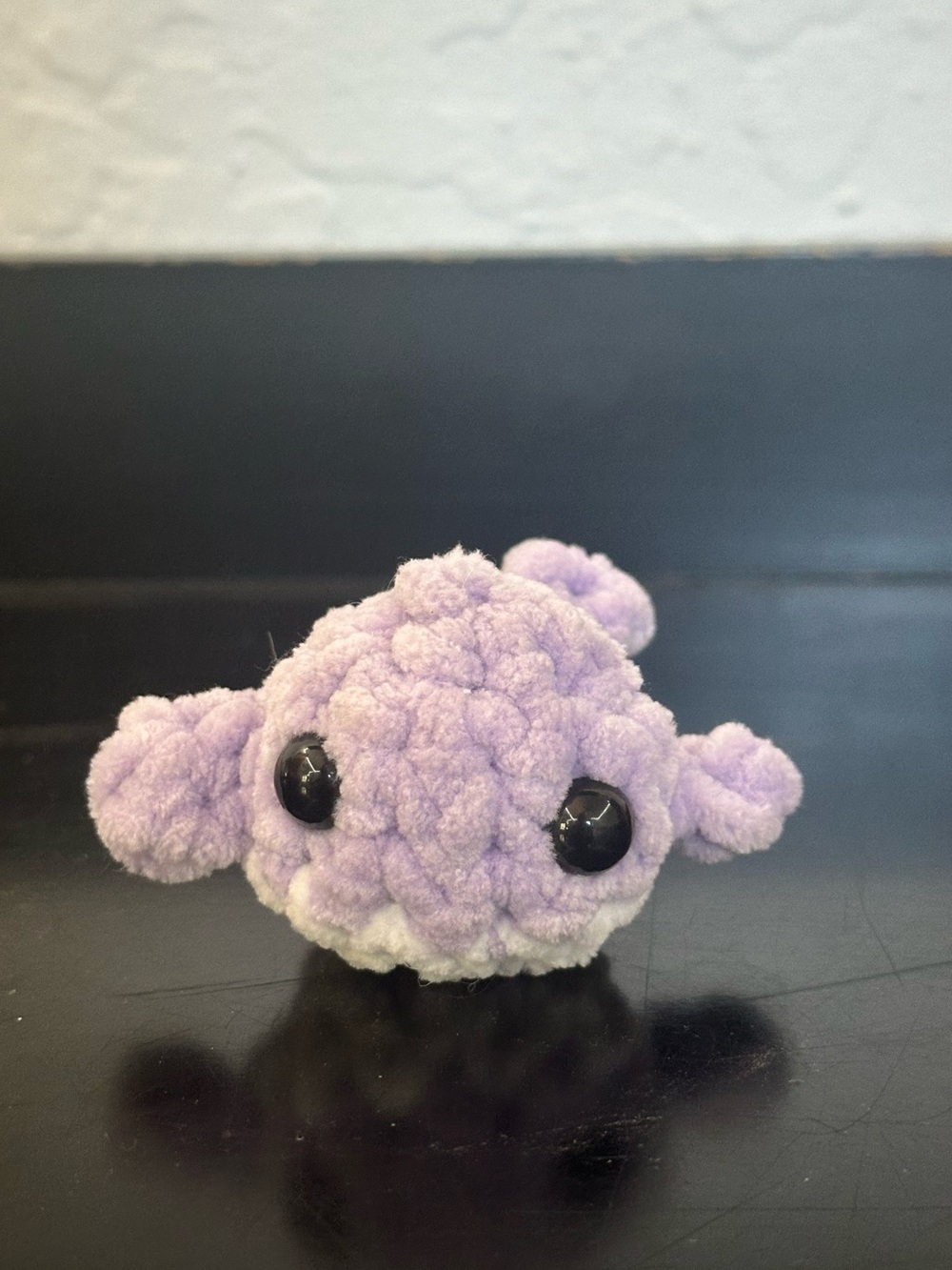 Crochet purple whale